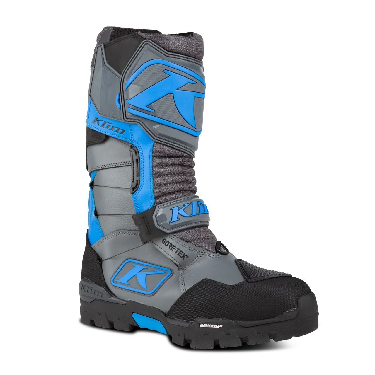 KLIM Havoc GTX BOA Snowmobile Boots Castlerock-Electric Blue Lemonade - Image 2