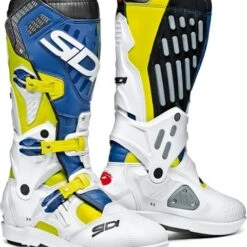 Sidi Atojo SRS Boots - White/Blue/Yellow