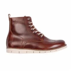 Helstons Holey Leather Boots Brown