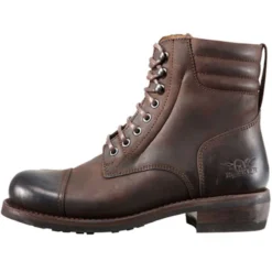 Rokker Urban Racer Leather Boots Dark Brown
